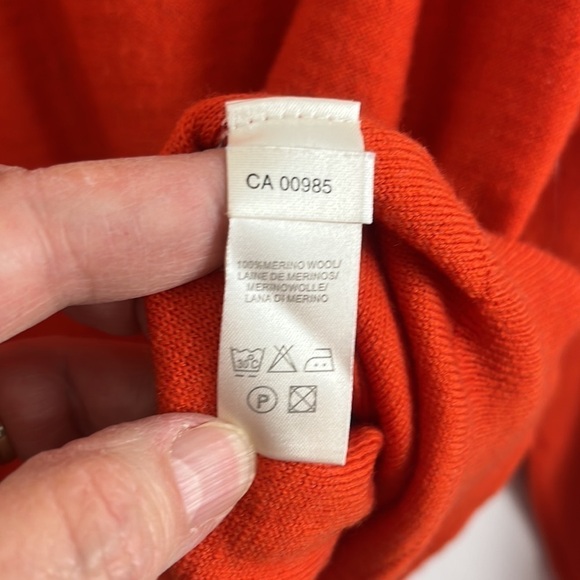 Paul Smith Orange 100% Merino Wool Pullover - Picture 3 of 5